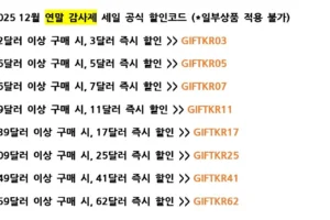 알리익스프레스 2025년 12월 세일 프로모션 할인 쿠폰 코드 정보 총 정리